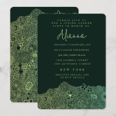 ユニークな庭のシーン アーティストの誕生日パーティー 招待状 (正面/裏面)