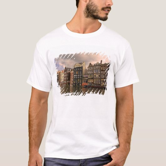 ユニークな建築と切妻の景色 Tシャツ (正面)