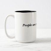 ユニークな引用の15オンスのマグ ツートーンマグカップ (左)