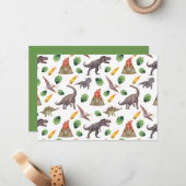 ユニークな恐竜のメモカード ノートカード (正面/裏面インサイチュ)