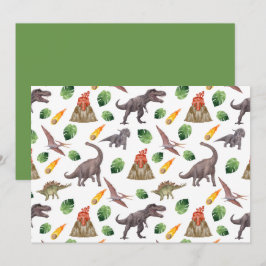 ユニークな恐竜のメモカード ノートカード