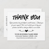 ユニークな感謝の気持ちを伝えるビジネスカード ポストカード (正面/裏面)