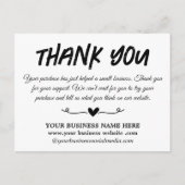 ユニークな感謝の気持ちを伝えるビジネスカード ポストカード (正面)