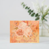 ユニークな感謝祭の花のグリーティング シーズンポストカード (スタンド正面)