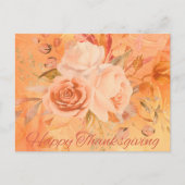 ユニークな感謝祭の花のグリーティング シーズンポストカード (正面)