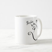 ユニークな手描きの完全なお母さん猫の芸術のマグ コーヒーマグカップ (正面右)