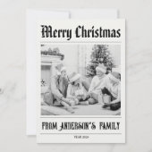 ユニークな新聞のクリスマス シーズンカード (正面)