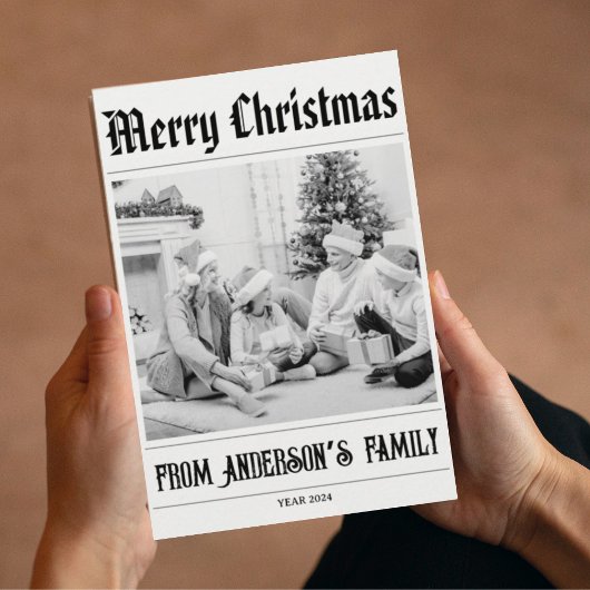 ユニークな新聞のクリスマス シーズンカード