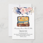 ユニークな旅　ミスからミセスへ　ブライズシャワー サンキューカード (正面)