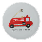 ユニークな普通消防車 セラミックノブ (正面)