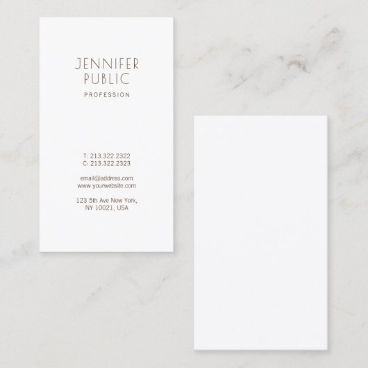 ユニークな最小主義のモダンで粋でかわいらしいデザイン 名刺 (正面/裏面)