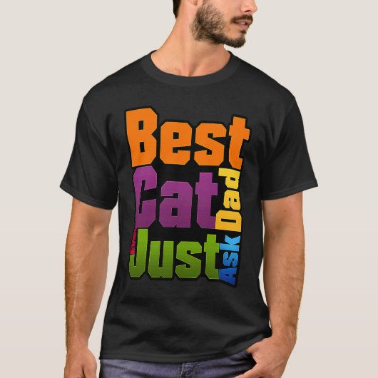 ユニークな最高の猫パパ Tシャツ (正面)