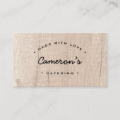ユニークな木製スタイルのカスタマイズ可能ケータリング事業 名刺 (正面)