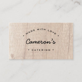 ユニークな木製スタイルのカスタマイズ可能ケータリング事業 名刺
