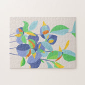 ユニークな植物抽象水彩アート ジグソーパズル (横)