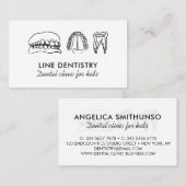 ユニークな歯科医の歯のホワイトニング歯科クリニック 名刺 (正面/裏面)