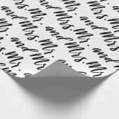 ユニークな氏および夫人結婚祝い ラッピングペーパー (角)