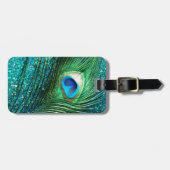 ユニークな水の孔雀 ラゲッジタグ (正面横)