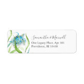 ユニークな水彩カメの住所ラベル ラベル (正面)