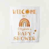 ユニークな水彩ボホウェルカムサイン タペストリー (正面)