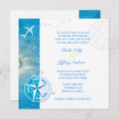 ユニークな海外ウェディングに別れを告げる 招待状 (正面/裏面)