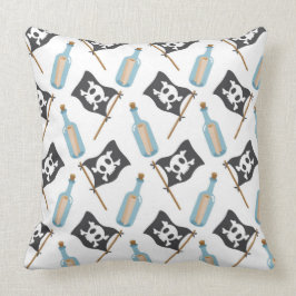 ユニークな海賊海賊旗の旗メッセージのボトル クッション