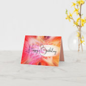 ユニークな渦 - 誕生日おめでとう カード (黄色い花)