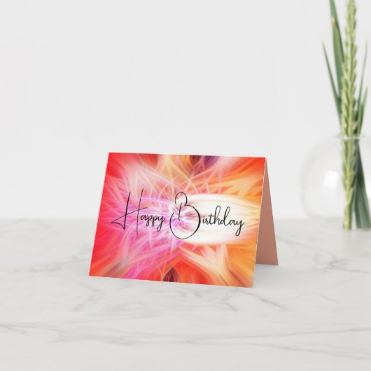 ユニークな渦 - 誕生日おめでとう カード (正面)