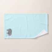 ユニークな灰色の華美な象、スタイリッシュなモダン バスタオルセット (ハンドタオル)