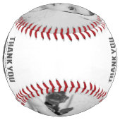 ユニークな父の日のパーソナライズな白黒 ソフトボール (裏面)