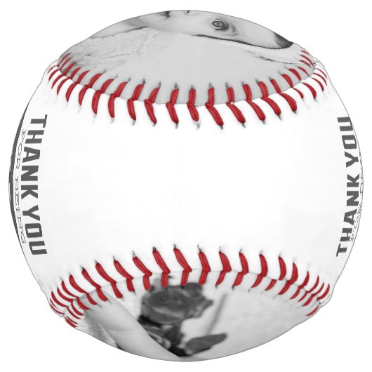 ユニークな父の日のパーソナライズな白黒 ソフトボール (裏面)