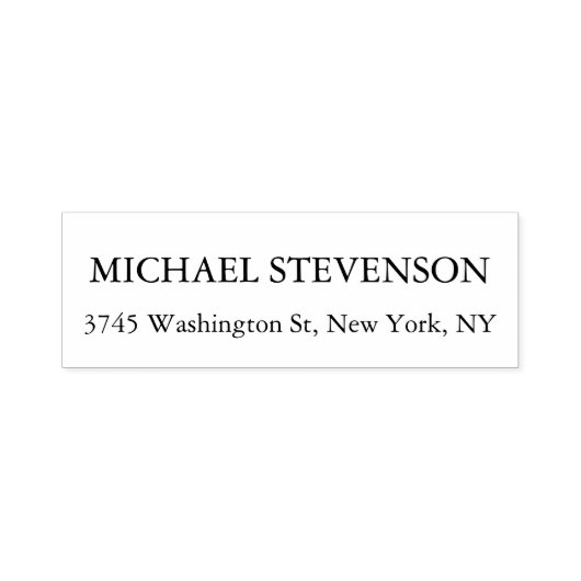 ユニークな特別なモダンでエレガントな返送先ラベル セルフインキングスタンプ (デザイン)