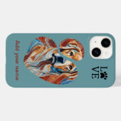 ユニークな犬のアート iPhone/iPadケース Case-Mate iPhoneケース (裏面 (横))