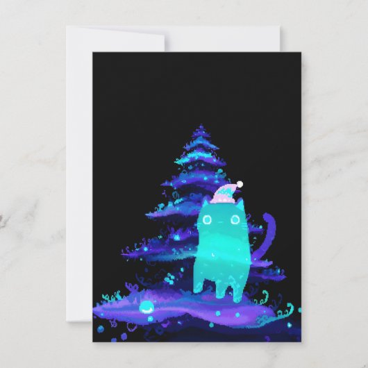 ユニークな猫のクリスマスカード シーズンカード (正面)