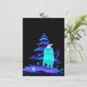 ユニークな猫のクリスマスカード シーズンカード (スタンド正面)