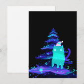 ユニークな猫のクリスマスカード シーズンカード (正面/裏面)