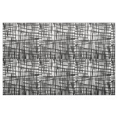 ユニークな白黒の手塗りのペンキの滴り ファブリック (ファットクウォーター)