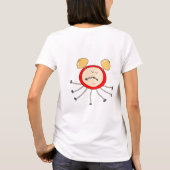 ユニークな目覚まし時計 Tシャツ (裏面)