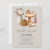 ユニークな秋のオータムパンプキンブライダルシャワーブランunch 招待状 (正面)