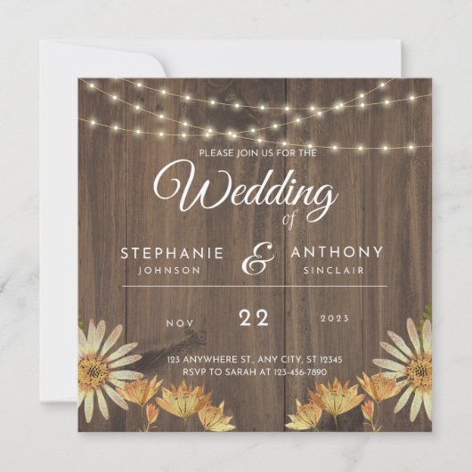 ユニークな結婚式招待状 Save The Date 招待状 (正面)