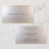 ユニークな美容院の創造的な金ゴールドのストライプのな魅力 名刺 (正面/裏面)