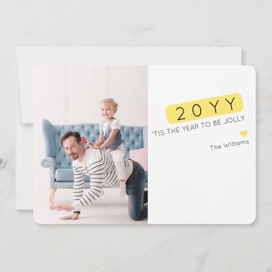 ユニークな色の編集可能新年は写真カードを望みます シーズンカード (正面)