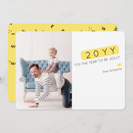 ユニークな色の編集可能新年は写真カードを望みます シーズンカード (正面/裏面)