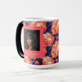 ユニークな芍薬プリント卒業コーヒー モーフィングマグカップ (正面左)