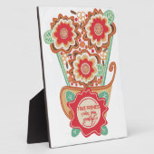 ユニークな花のデザインストyle フォトプラーク (側面)