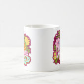 ユニークな花のモチベーション デザイン コーヒーマグカップ (中央)