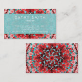 ユニークな花の曼荼羅 名刺 (正面/裏面)