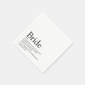 ユニークな花嫁の定義, ブライズシャワー 現代的 スタンダードカクテルナプキン (角)