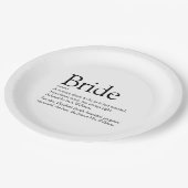 ユニークな花嫁の定義 ブライズシャワー 現代的 ペーパープレート (アングル)