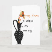 ユニークな花 カード (正面)